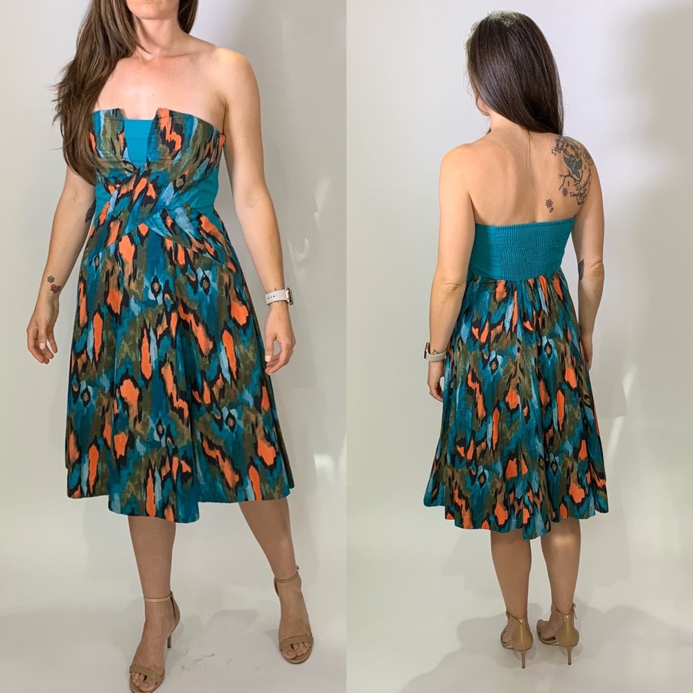 Anthropologie Strapless pocket formal midi Dress - Picture 1 of 4